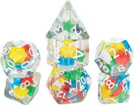Inclusion Dice: Meeple Dice (7 Polyhedral Dice Set)