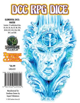Dungeon Crawl Classics Dice: Elemental Dice Set - Water (14 dice set)