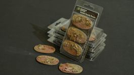 Gamers Grass Battle Ready Bases - Badlands - Oval 75mm (x3)