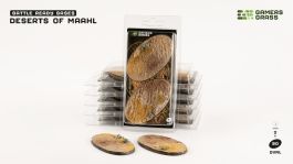 Gamers Grass Battle Ready Bases - Deserts of Maahl - Oval 90mm (x2)