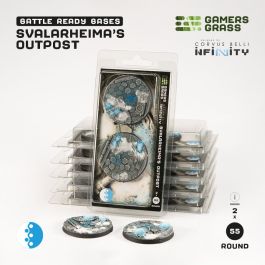Gamers Grass Battle Ready Bases - Svalarheima's Outpost - Round 55mm (2x) (Designed for Infinity)