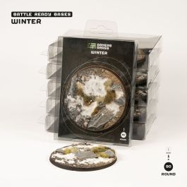 Gamers Grass Battle Ready Bases - Winter - Round 90mm (x1)