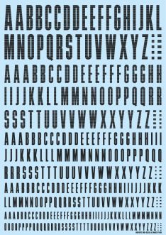HiQ Parts CND Decal Alphabet Dark Gray (1pc)