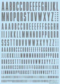 HiQ Parts CND Decal Alphabet Gray (1pc)