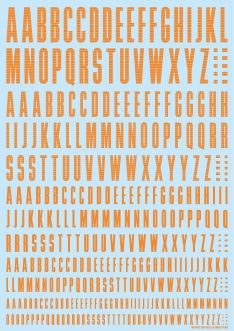 HiQ Parts CND Decal Alphabet Orange (1pc)