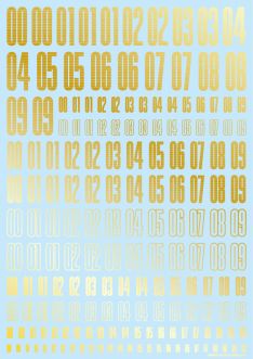 HiQ Parts CND Decal Number Gold (1pc)