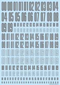 HiQ Parts CND Decal Number Gray (1pc)