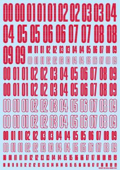 HiQ Parts CND Decal Number Red (1pc)