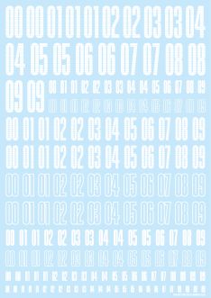 HiQ Parts CND Decal Number White (1pc)