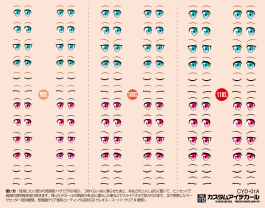 HiQ Parts Custom Eye Decal 1/12 1-A (1pc)