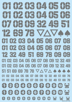 HiQ Parts DZ Number Decal Grey (1pc)