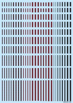HiQ Parts Line Decal 02 Dark Gray-Red (1pc)
