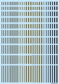 HiQ Parts Line Decal 02 Dark Gray-Yellow (1pc)