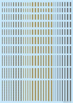 HiQ Parts Line Decal 2 Gray + Yellow (1pc)