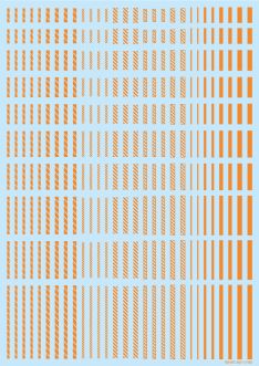 HiQ Parts Line Decal 2 Orange (1pc)