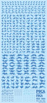 HiQ Parts Pixel Camouflage Decal 2 Blue (1pc)