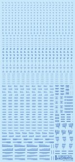 HiQ Parts 1/100 RB01 Caution Decal One Color Blue (1pc)