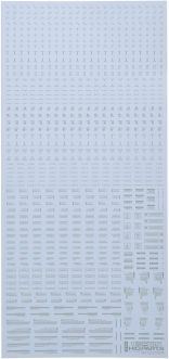 HiQ Parts 1/100 RB01 Caution Decal One Color Light Gray (1pc)