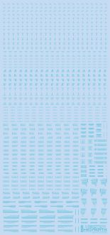 HiQ Parts 1/100 RB01 Caution Decal Pastel Blue (1pc)