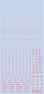 HiQ Parts 1/100 RB01 Caution Decal Pastel Pink (1pc)