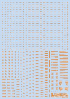 HiQ Parts 1/144 RB01 Caution Decal One Color Orange (1pc)