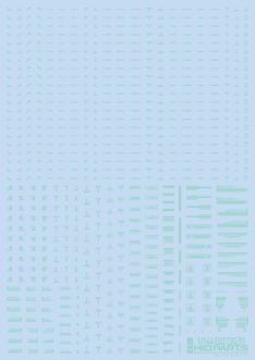 HiQ Parts 1/144 RB01 Caution Decal Pastel Mint (1pc)