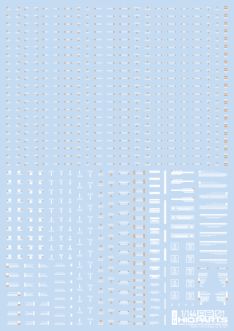 HiQ Parts 1/144 RB01 Caution Decal White & Orange (1pc)