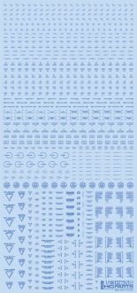 HiQ Parts 1/100 RB02 Caution Decal One Color Blue (1pc)