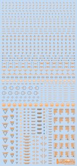 HiQ Parts 1/100 RB02 Caution Decal Orange & Gray (1pc)