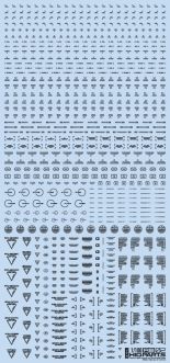 HiQ Parts 1/100 RB02 Caution Decal One Color Dark Gray (1pc)