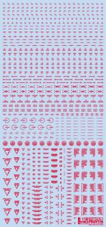 HiQ Parts 1/100 RB02 Caution Decal One Color Red (1pc)