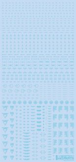 HiQ Parts 1/100 RB02 Caution Decal Pastel Blue (1pc)
