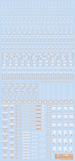 HiQ Parts 1/100 RB02 Caution Decal White & Orange (1pc)
