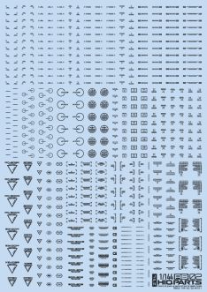 HiQ Parts 1/144 RB02 Caution Decal One Color Dark Gray (1pc)