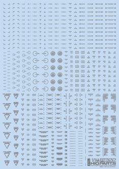 HiQ Parts 1/144 RB02 Caution Decal One Color Gray (1pc)