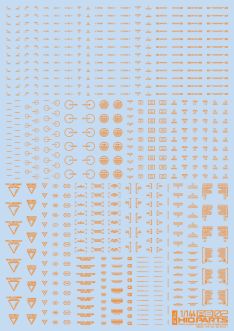 HiQ Parts 1/144 RB02 Caution Decal One Color Orange (1pc)