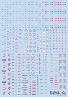 HiQ Parts 1/144 RB02 Caution Decal Red & Gray (1pc)