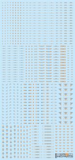 HiQ Parts 1/100 RB03 Caution Decal Gray & Orange (1pc)
