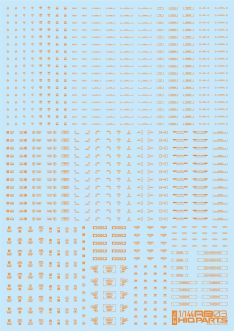 HiQ Parts 1/144 RB03 Caution Decal One Color Orange (1 pc)