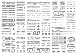 HiQ Parts Sponsor Logo Decal 02S Gray (1pc)