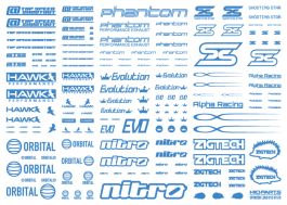 HiQ Parts Sponsor Logo Decal 01S Indigo Blue (1pc)