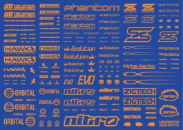 HiQ Parts Sponsor Logo Decal 01S Orange (1pc)