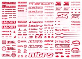 HiQ Parts Sponsor Logo Decal 02S Red (1pc)