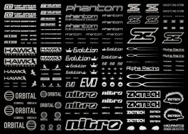 HiQ Parts Sponsor Logo Decal 02S Silver (1pc)