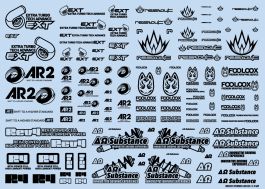 HiQ Parts Sponsor Logo Decal 02S Black (1pc)