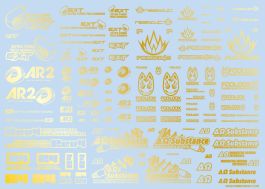 HiQ Parts Sponsor Logo Decal 02S Gold (1pc)