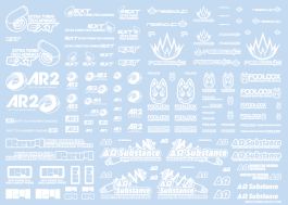 HiQ Parts Sponsor Logo Decal 02S White (1pc)