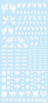 HiQ Parts Tattoo Decal 01 'Heart' White (1pc)