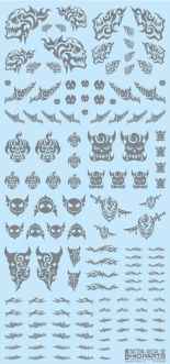 HiQ Parts Tattoo Decal 02 'Skull' Clear Black (1pc)