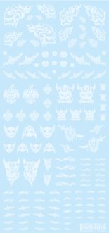 HiQ Parts Tattoo Decal 02 'Skull' Clear White (1pc)